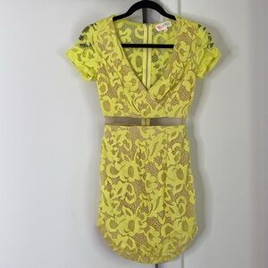 L’Atiste yellow lace dress